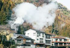 杖立温泉　湯けむり3